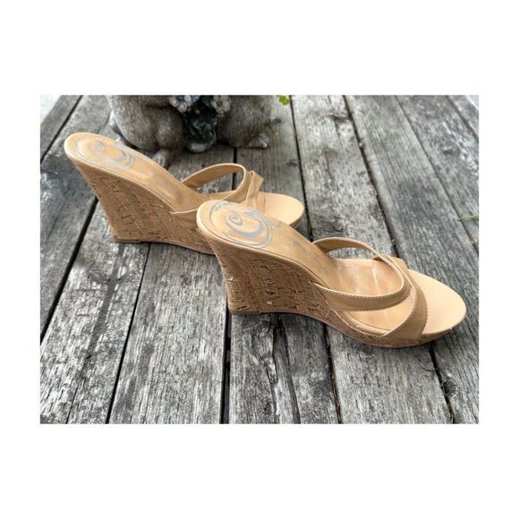 Gabrielle Rocha Mule Wedge Heels Tan Sz 8.5 M - Picture 4 of 8